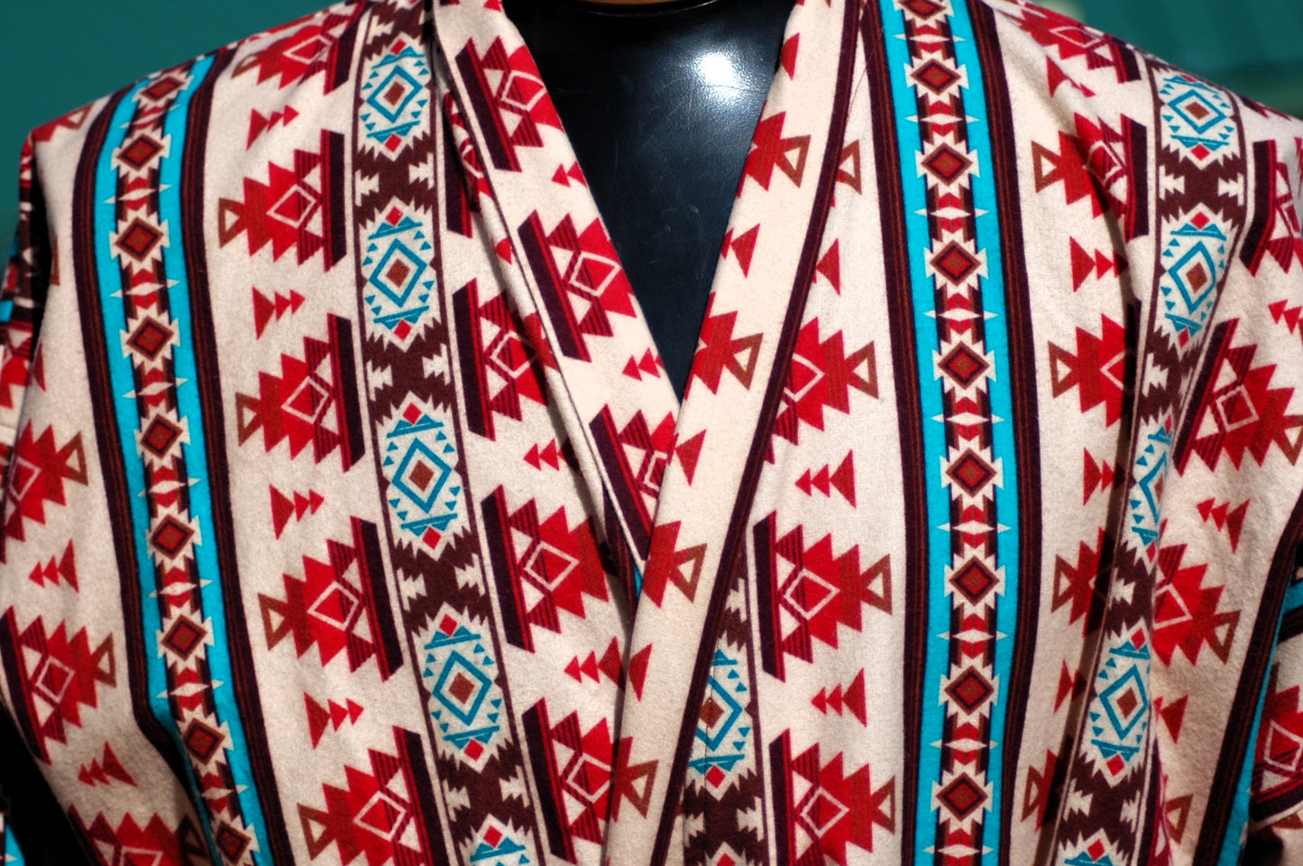 Southwest Flannel Long Wrap Unisex Robe