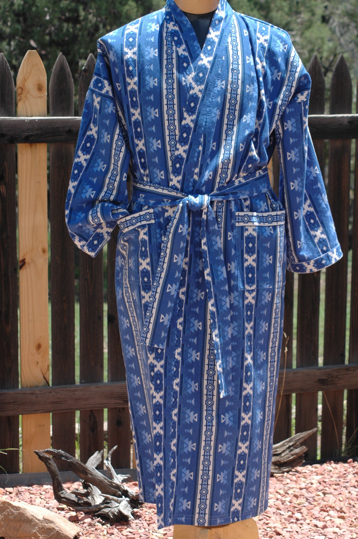 Southwest Flannel Long Wrap Unisex Robe